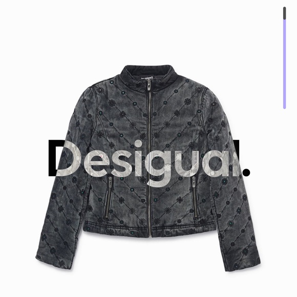Desigual Quilted Sequin Denim Jacket - Picture 14 of 14